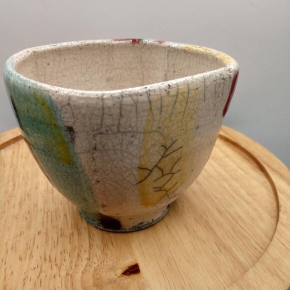 Segal Signed Pottery Bowl/Cup green/brown MCM look - Picture 11 of 15